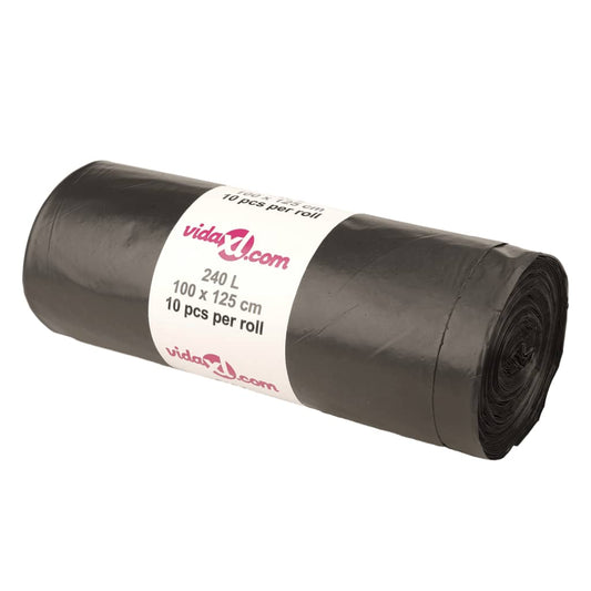 vidaXL Σακούλες απορριμμάτων 150 τεμ. Μαύρες 240 Λ.