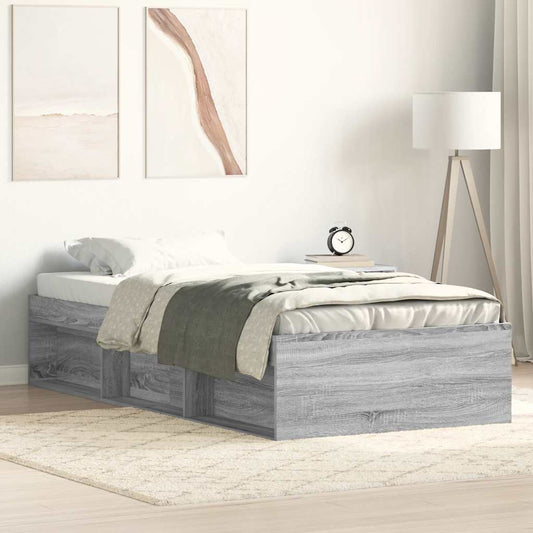 vidaXL Πλαίσιο Κρεβατιού Γκρι Sonoma 90x200 εκ.