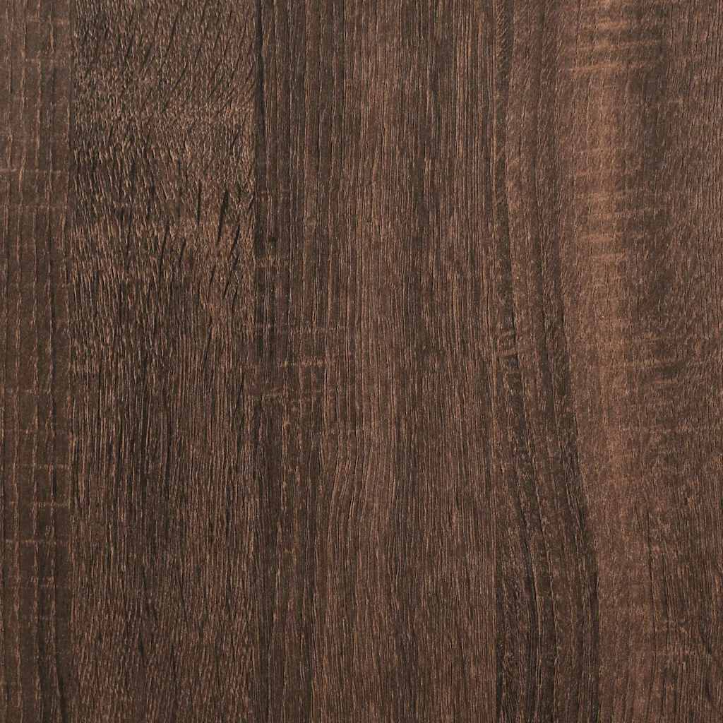 vidaXL Πλαίσιο Κρεβατιού Καφέ Δρυς 75 x 190 εκ. Small Single