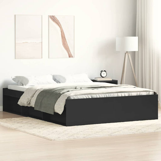 vidaXL Πλαίσιο Κρεβατιού Μαύρο 140 x 200 εκ.
