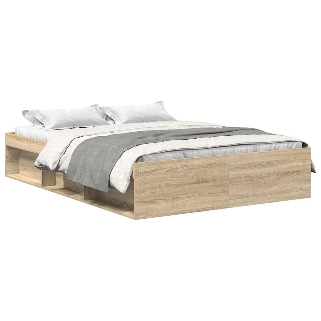 vidaXL Πλαίσιο Κρεβατιού Sonoma Δρυς 140x200 εκ.