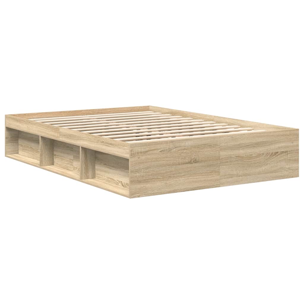 vidaXL Πλαίσιο Κρεβατιού Sonoma Δρυς 140x200 εκ.
