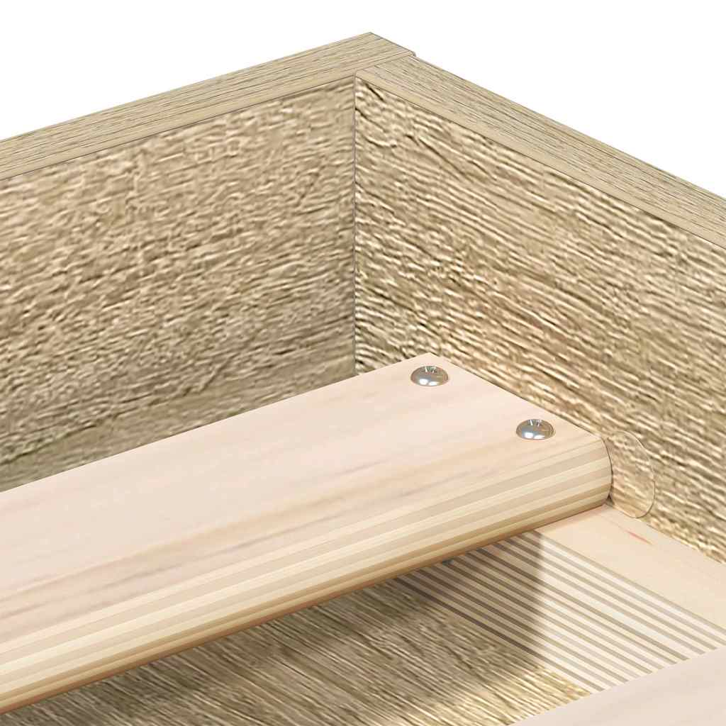 vidaXL Πλαίσιο Κρεβατιού Sonoma Δρυς 140x200 εκ.