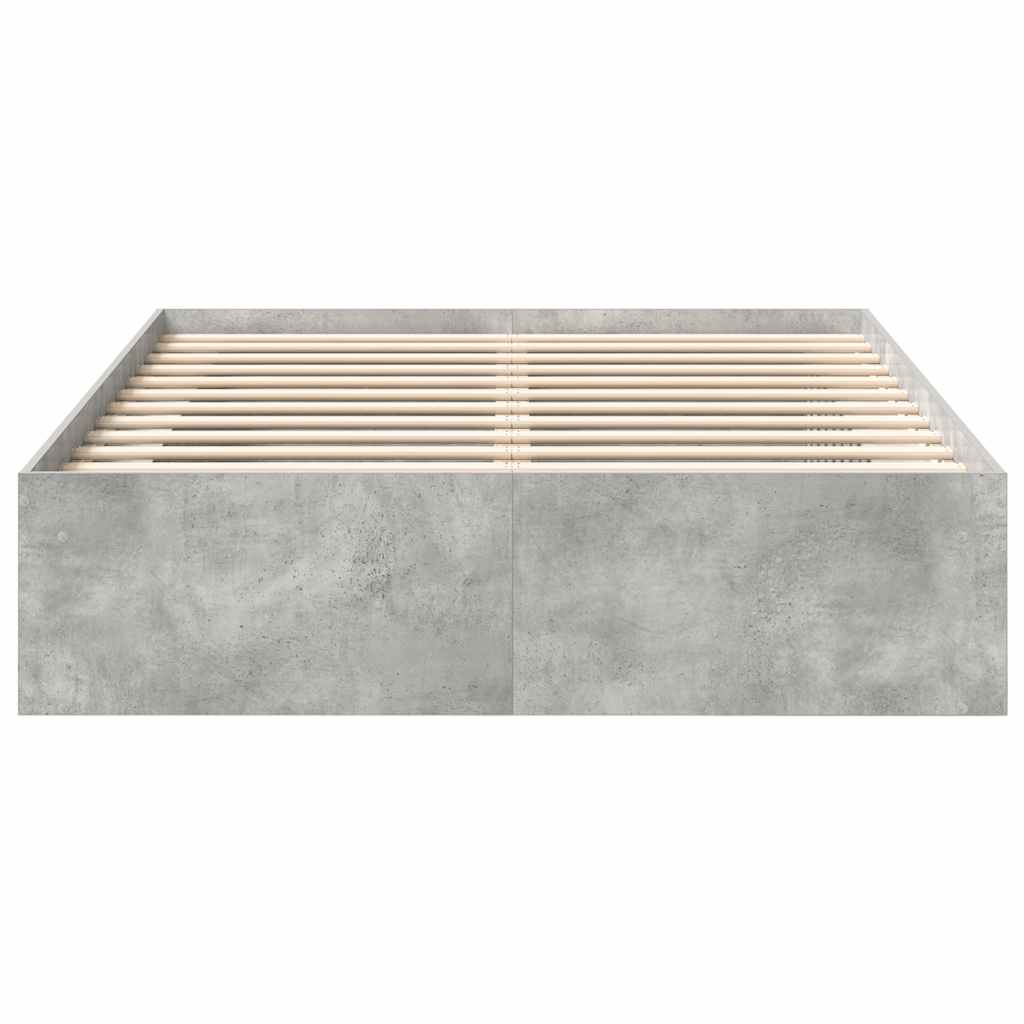 vidaXL Πλαίσιο Κρεβατιού Γκρι Σκυροδέματος 140x200 εκ.