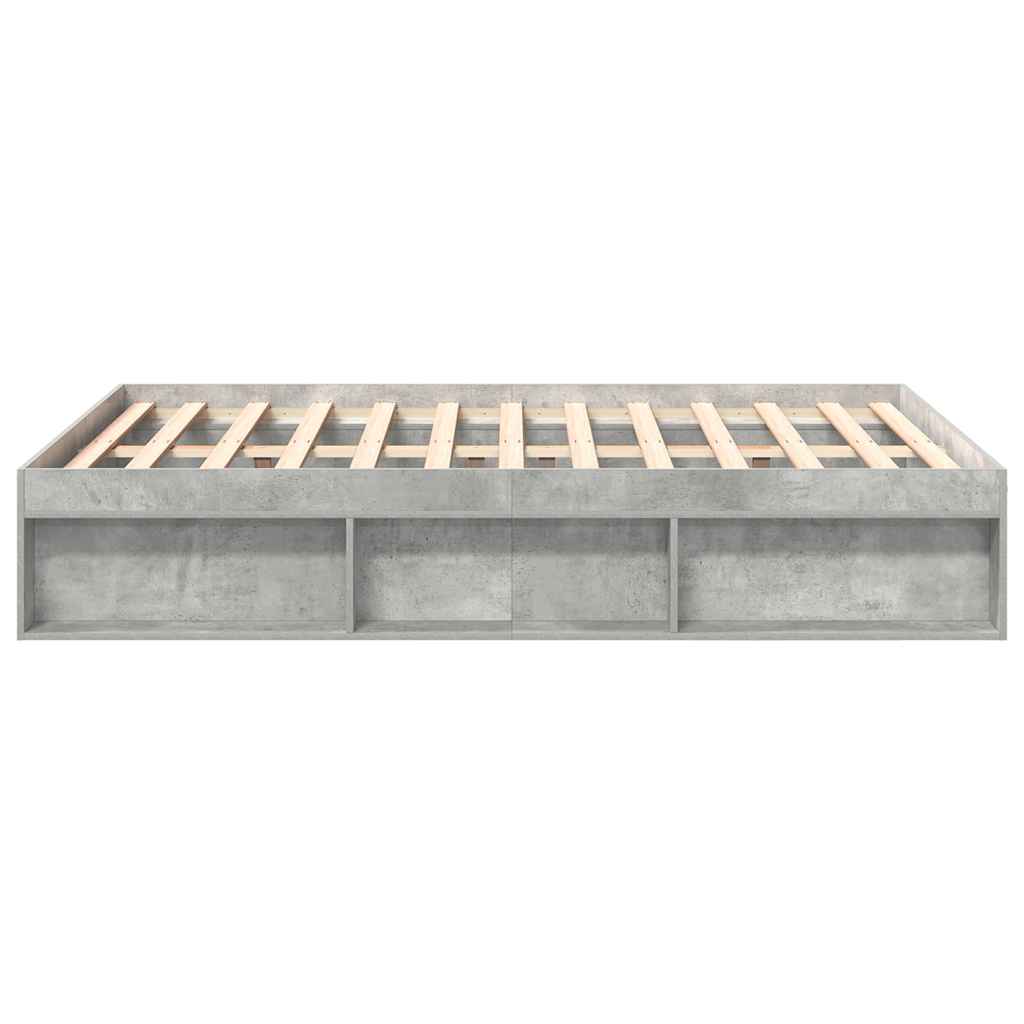 vidaXL Πλαίσιο Κρεβατιού Γκρι Σκυροδέματος 140x200 εκ.