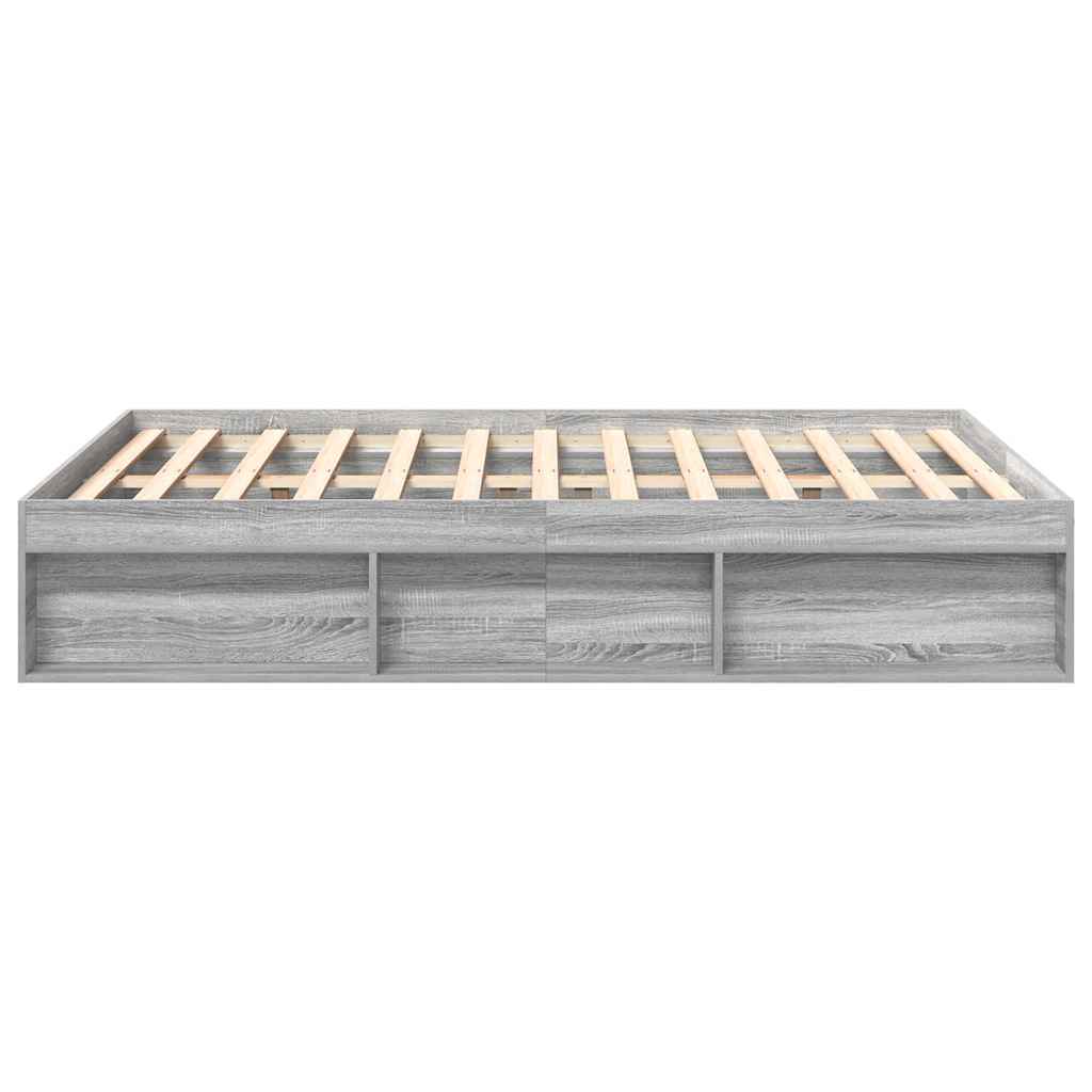 vidaXL Πλαίσιο Κρεβατιού Γκρι Sonoma 140 x 200 εκ.