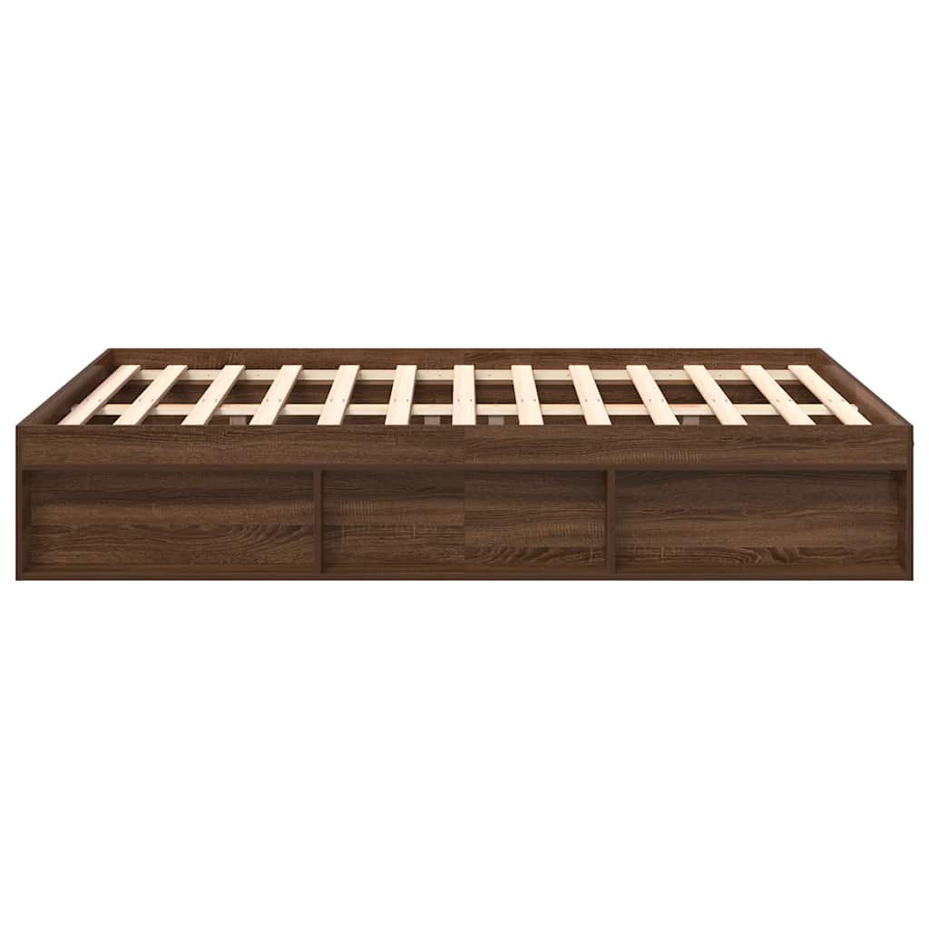 vidaXL Πλαίσιο Κρεβατιού Καφέ Δρυς 140 x 200 εκ.