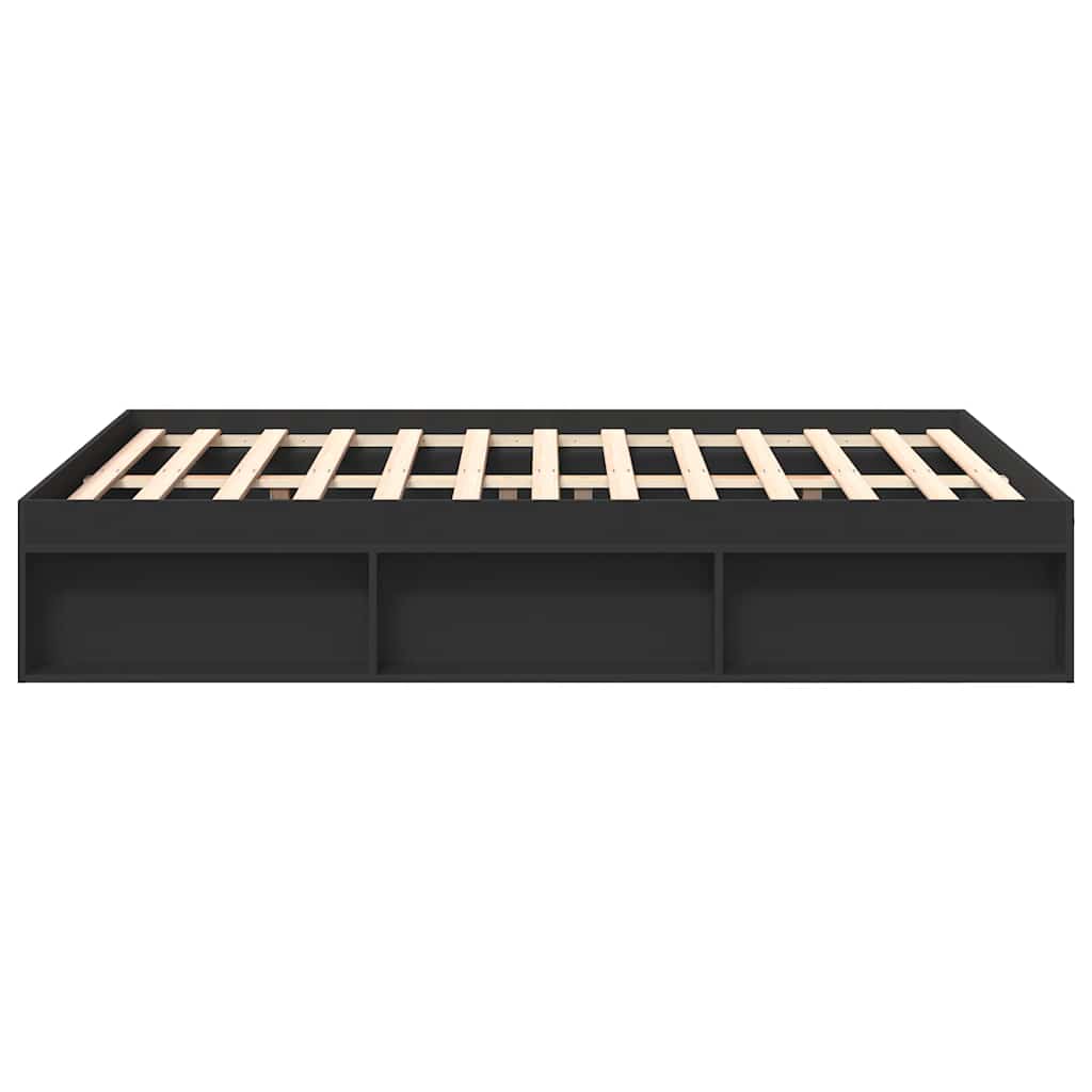 vidaXL Πλαίσιο Κρεβατιού Μαύρο 150 x 200 εκ. King Size