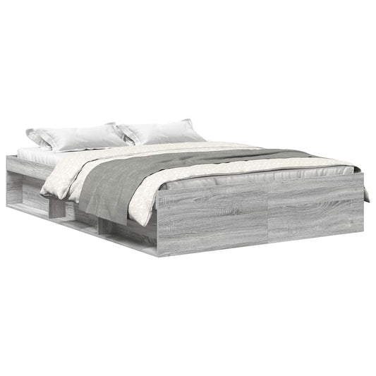 vidaXL Πλαίσιο Κρεβατιού Γκρι Sonoma 150 x 200 εκ. King Size