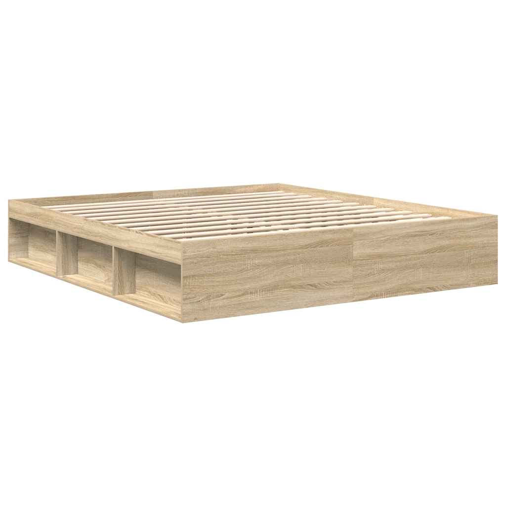 vidaXL Πλαίσιο Κρεβατιού Sonoma Δρυς 200x200 εκ.