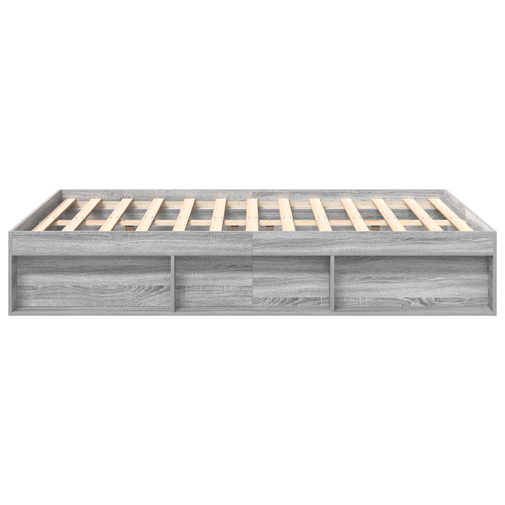 vidaXL Πλαίσιο Κρεβατιού Γκρι Sonoma 120x190 εκ. Small Double