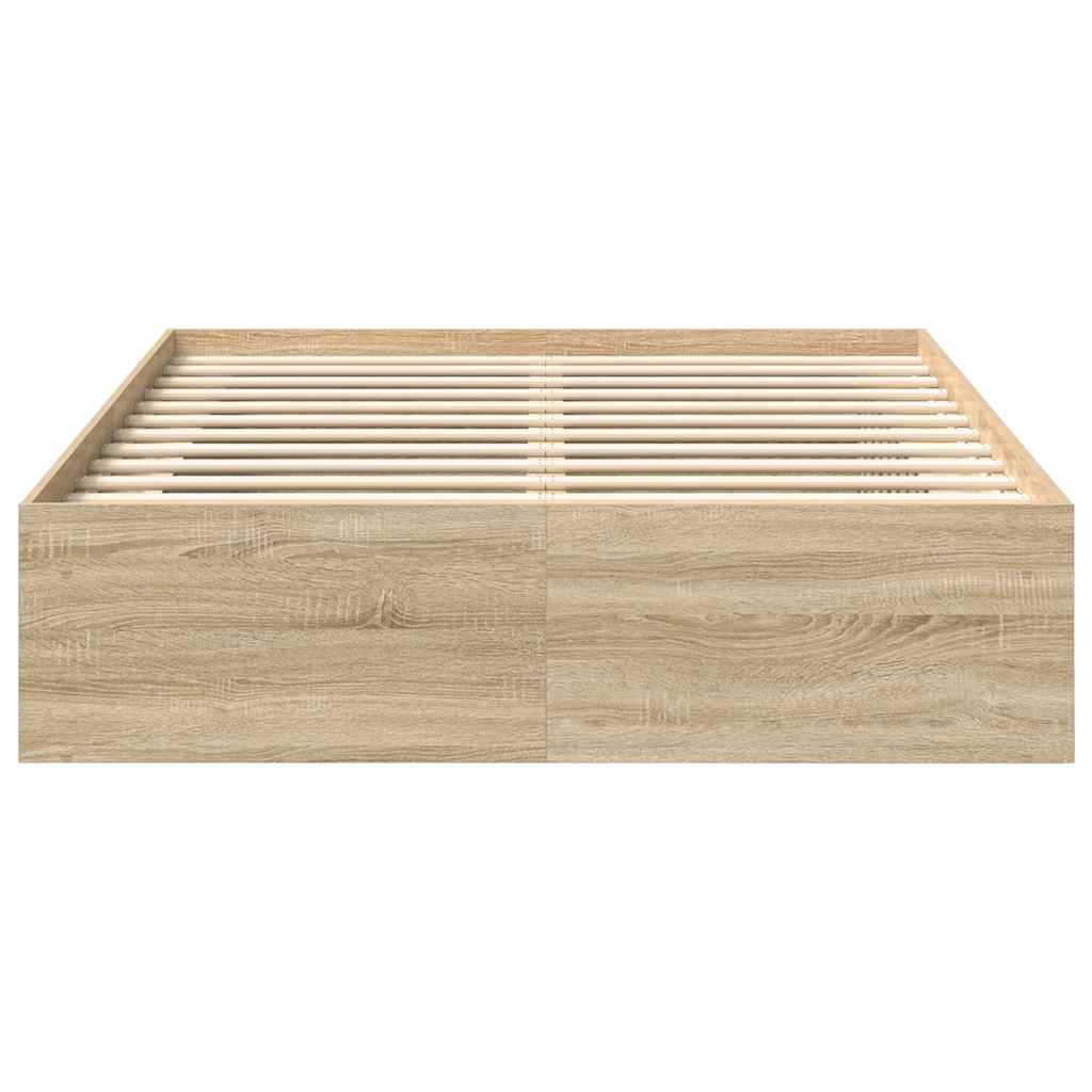vidaXL Πλαίσιο Κρεβατιού Sonoma Δρυς 140x190 εκ.