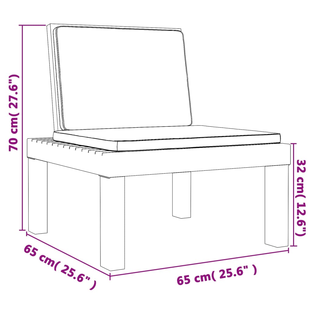 vidaXL Σαλόνι Κήπου Σετ 3 τεμ. Λευκό από Πολυπροπυλένιο με Μαξιλάρια