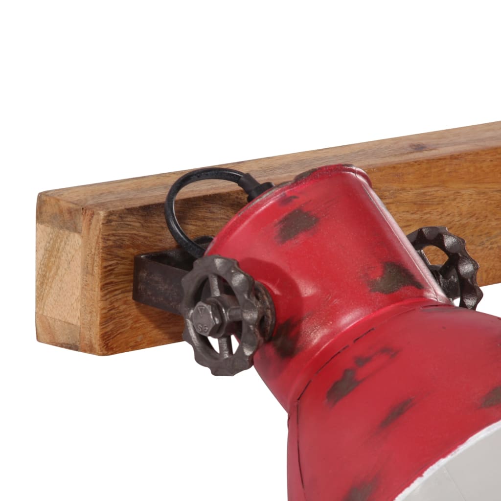 vidaXL Φωτιστικό Τοίχου 25 W Αντικέ Κόκκινο 45x25 εκ. Ε27