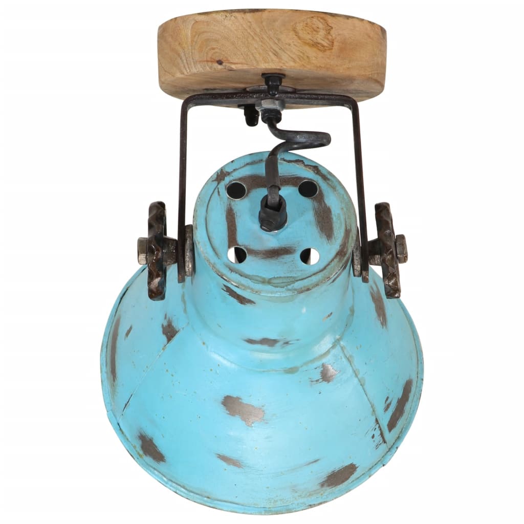 vidaXL Φωτιστικό Τοίχου 25 W Αντικέ Μπλε 11,5x11,5x25 εκ. Ε27