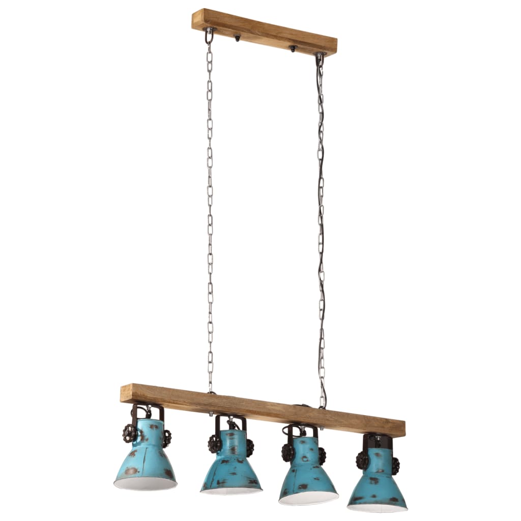 vidaXL Φωτιστικό Οροφής 25 W Αντικέ Μπλε 90x24x111 εκ. Ε27