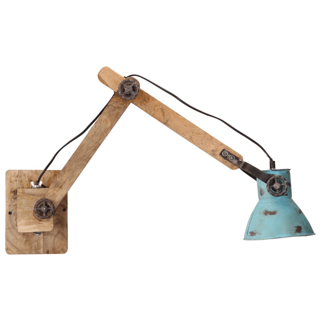 vidaXL Φωτιστικό Τοίχου 25 W Αντικέ Μπλε 96 x 15 x 20 εκ. Ε27