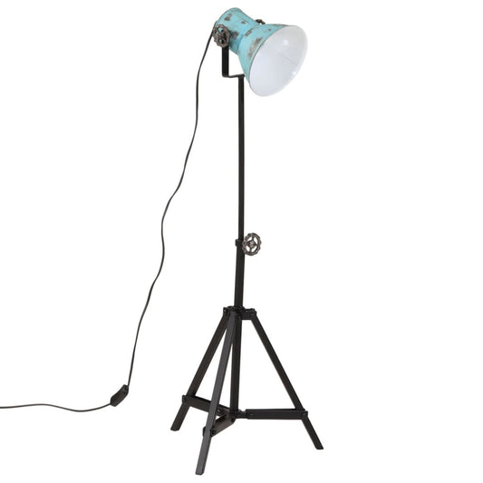 vidaXL Φωτιστικό Δαπέδου 25 W Αντικέ Μπλε 35x35x65/95 εκ. Ε27
