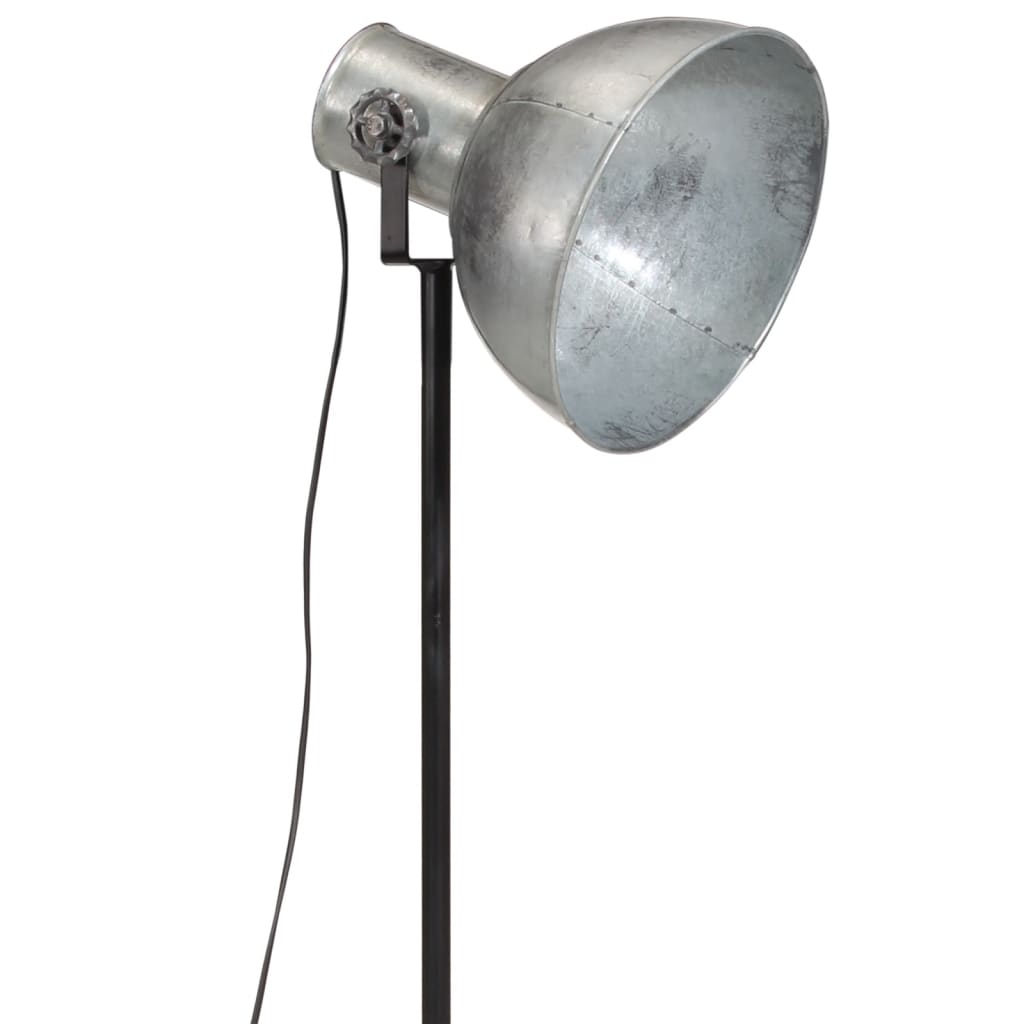 vidaXL Φωτιστικό Δαπέδου 25 W Vintage Ασημί 75x75x90-150 εκ. Ε27