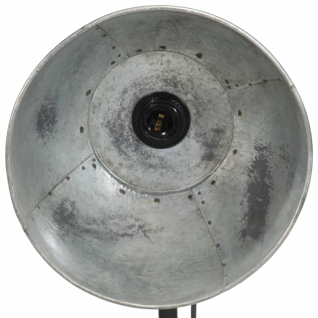 vidaXL Φωτιστικό Δαπέδου 25 W Vintage Ασημί 30x30x100-150 εκ. Ε27