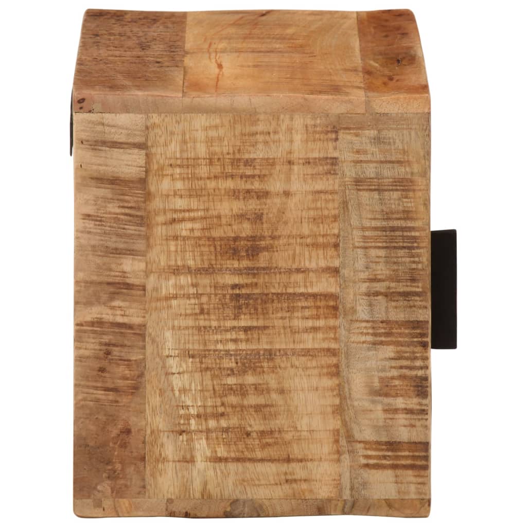 vidaXL Κομοδίνο Επιτοίχιο με Αποθ. Χώρο 40x30x25 εκ. Μασίφ Ξύλο Μάνγκο