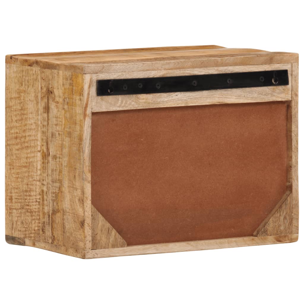 vidaXL Κομοδίνο Επιτοίχιο με Αποθ. Χώρο 40x30x25 εκ. Μασίφ Ξύλο Μάνγκο
