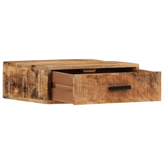 vidaXL Κομοδίνο Επιτοίχιο με Αποθ. Χώρο 40x30x13,5εκ Μασίφ Ξύλο Μάνγκο