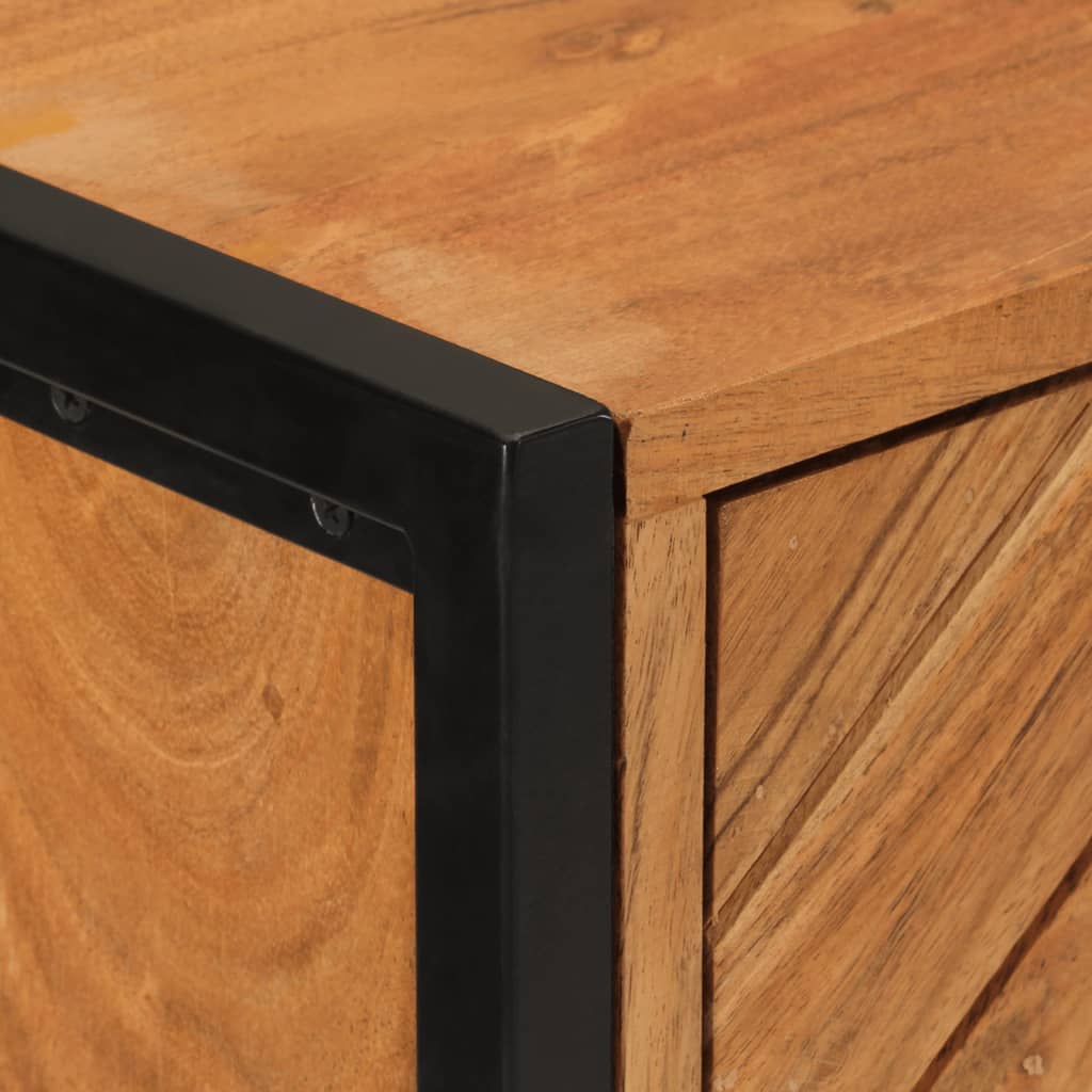 vidaXL Ντουλάπι Μπάνιου 40x30x100 εκ. από Μασίφ Ξύλο Ακακίας / Σίδερο
