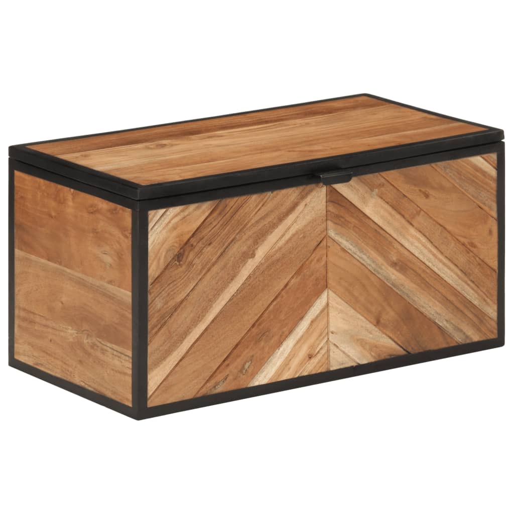 vidaXL Κουτί Αποθήκευσης 60x30x30 εκ. Μασίφ Ξύλο Ακακίας/Σίδερο