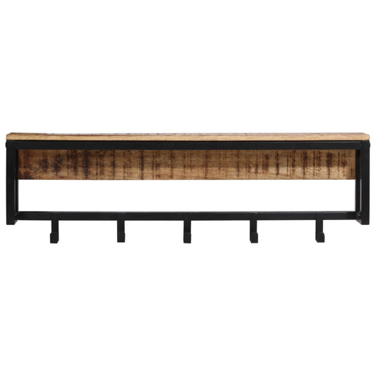 vidaXL Κρεμάστρα Ρούχων 87x10x27 εκ. Μασίφ Ακατέργαστο Ξύλο Μάνγκο