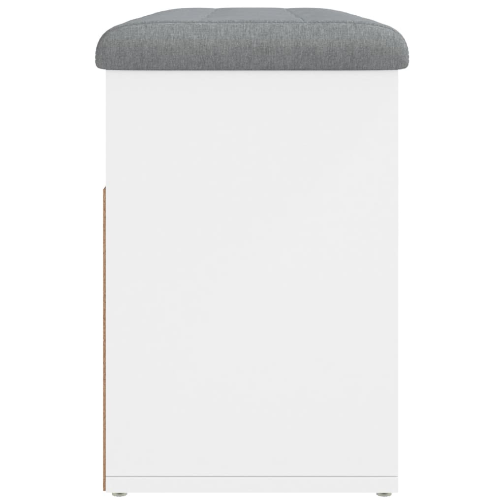 vidaXL Πάγκος Παπουτσιών Λευκό 82 x 32 x 45,5 εκ. από Τεχνητό Ξύλο