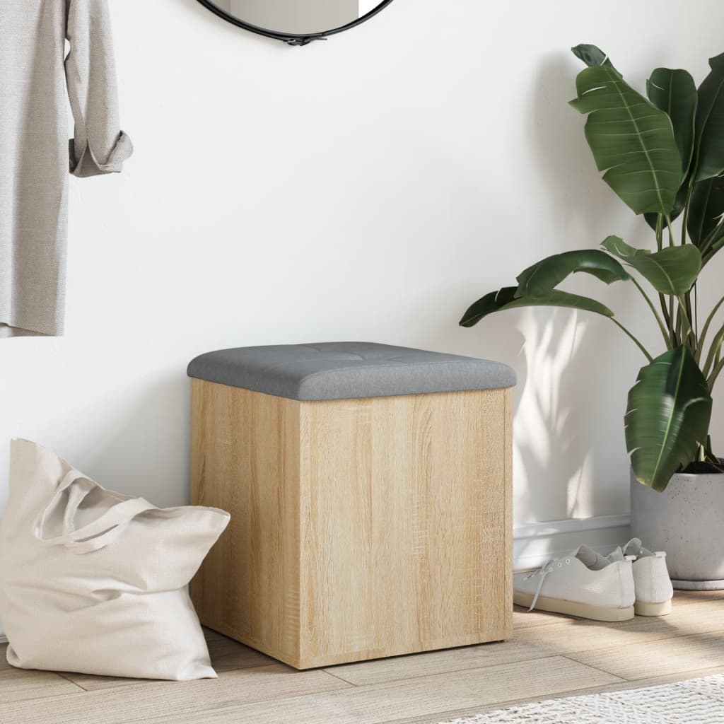 vidaXL Πάγκος Αποθήκευσης Sonoma Δρυς 42x42x45 εκ. από Τεχνητό Ξύλο