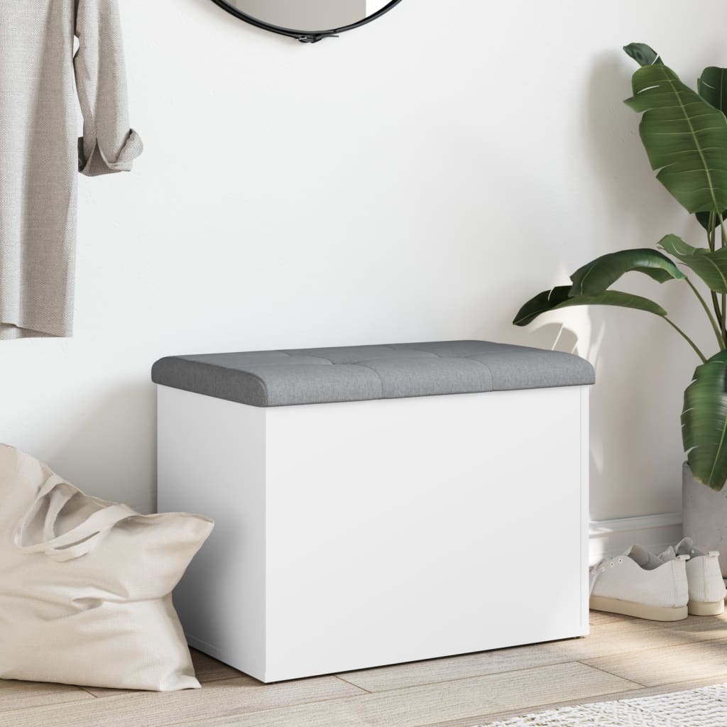 vidaXL Πάγκος Αποθήκευσης Λευκός 62x42x45 εκ. από Τεχνητό Ξύλο