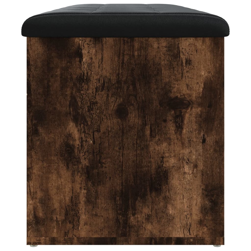vidaXL Παγκάκι Αποθήκευσης Καπνιστή Δρυς 102x42x45 εκ. από Επεξ. Ξύλο