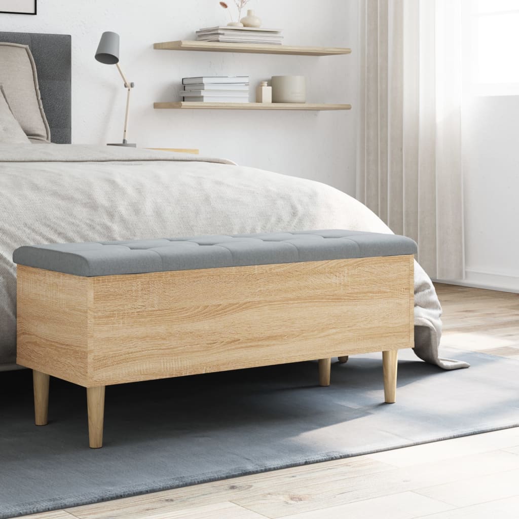 vidaXL Παγκάκι Αποθήκευσης Sonoma Δρυς 102x42x46 εκ. Επεξ. Ξύλο