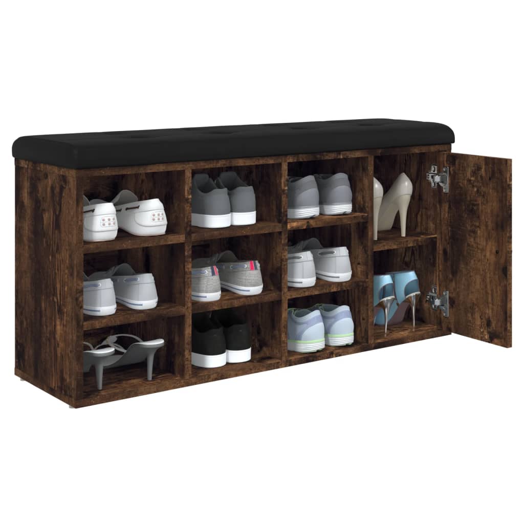 vidaXL Παπουτσοθήκη Καπνιστή Δρυς 102x32x50 εκ. από Επεξεργασμένο Ξύλο