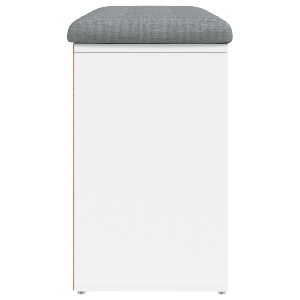 vidaXL Παγκάκι Παπουτσιών Λευκό 82 x 32 x 50 εκ. από Τεχνητό Ξύλο