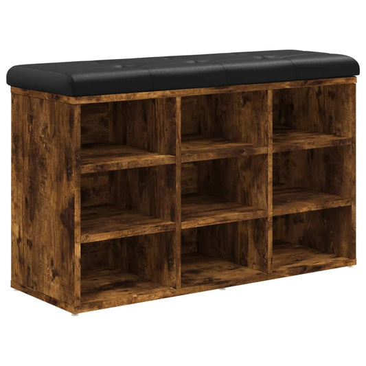 vidaXL Παπουτσοθήκη Καπνιστή Δρυς 82x32x50 εκ. από Επεξεργασμένο Ξύλο