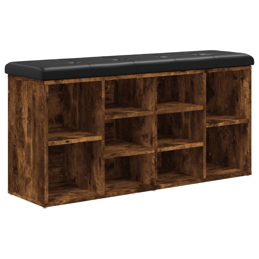 vidaXL Παπουτσοθήκη Καπνιστή Δρυς 102x32x50 εκ. από Επεξεργασμένο Ξύλο