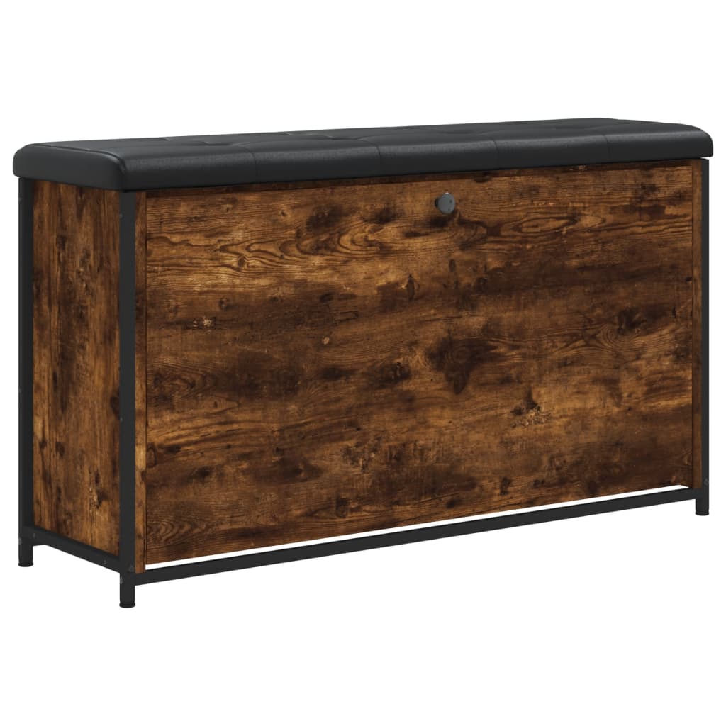 vidaXL Παπουτσοθήκη με Ανακλινόμ. Συρτάρι Καπνιστή Δρυς 102x32x56 εκ.