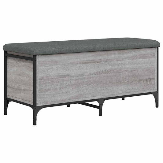 vidaXL Παγκάκι Αποθήκευσης Γκρι Sonoma 102x42x45 εκ Επεξεργασμένο Ξύλο