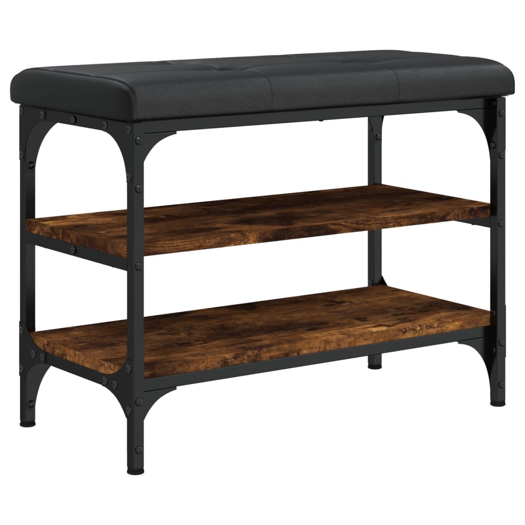 vidaXL Παπουτσοθήκη Καπνιστή Δρυς 62x32x47 εκ. από Επεξεργασμένο Ξύλο