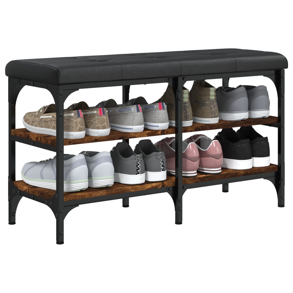 vidaXL Παπουτσοθήκη Καπνιστή Δρυς 82x32x47 εκ. από Επεξεργασμένο Ξύλο