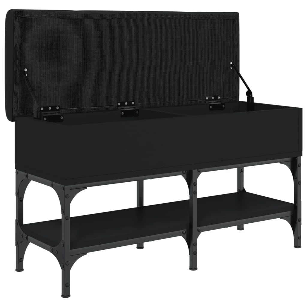 vidaXL Παπουτσοθήκη Μαύρη 82 x 32 x 45 εκ. από Επεξεργασμένο Ξύλο