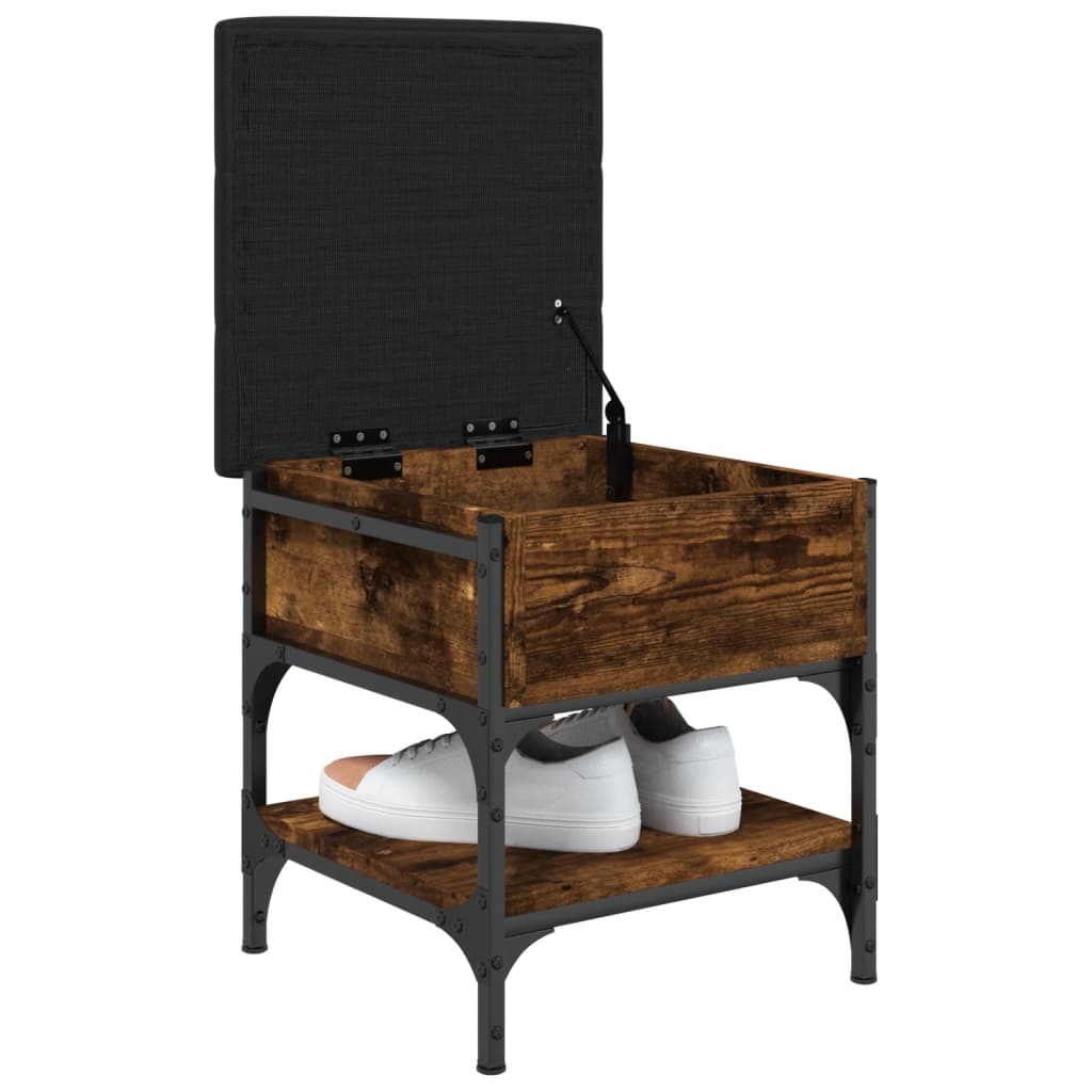 vidaXL Παπουτσοθήκη Καπνιστή Δρυς 42x42x45 εκ. από Επεξεργασμένο Ξύλο