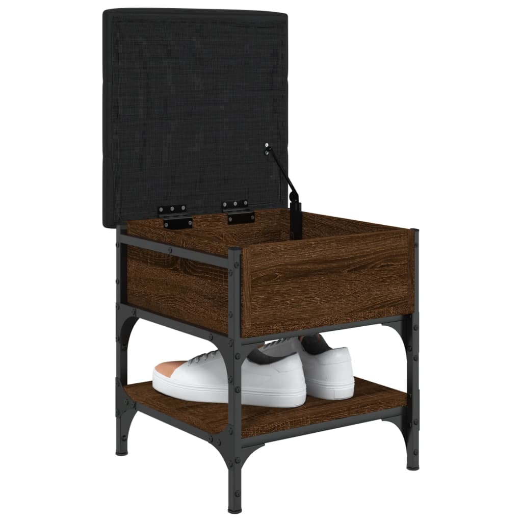 vidaXL Παπουτσοθήκη Καφέ Δρυς 42x42x45 εκ. από Επεξεργασμένο Ξύλο