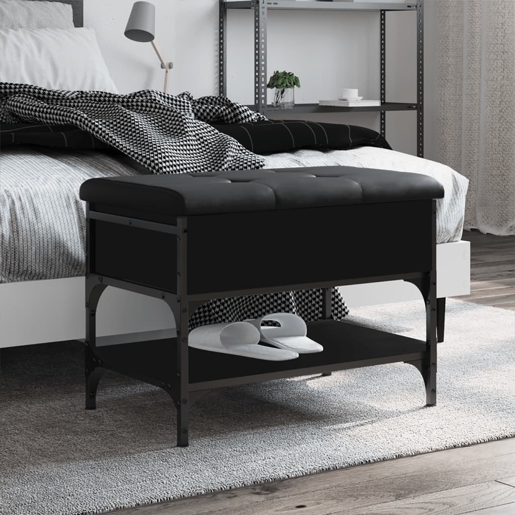 vidaXL Παπουτσοθήκη Μαύρη 62x42x45 εκ. από Επεξεργασμένο Ξύλο