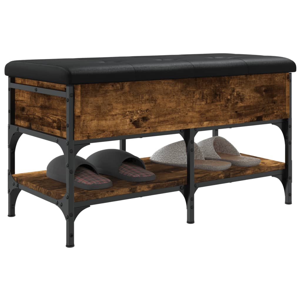 vidaXL Παπουτσοθήκη Καπνιστή Δρυς 82x42x45 εκ. από Επεξεργασμένο Ξύλο