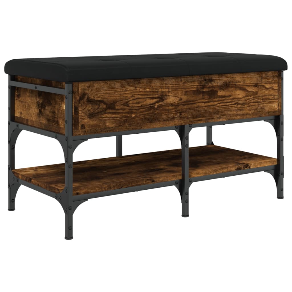 vidaXL Παπουτσοθήκη Καπνιστή Δρυς 82x42x45 εκ. από Επεξεργασμένο Ξύλο