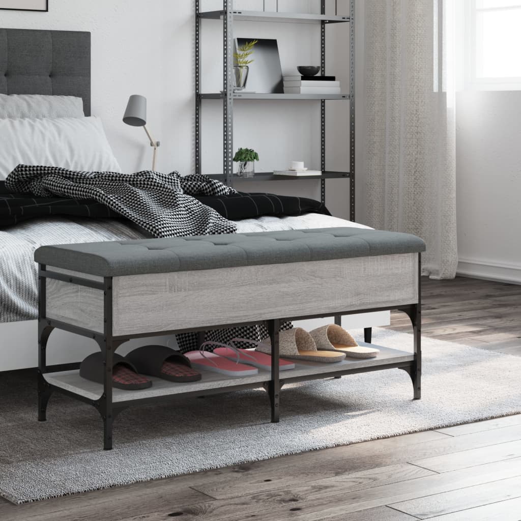 vidaXL Παπουτσοθήκη Γκρι Sonoma 102x42x45 εκ. από Επεξεργασμένο Ξύλο